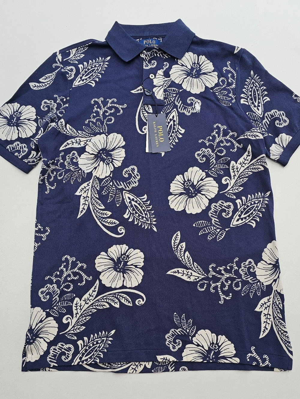 Polo by Ralph Lauren Classic Fit Mesh Hibiscus  Polo Shirt